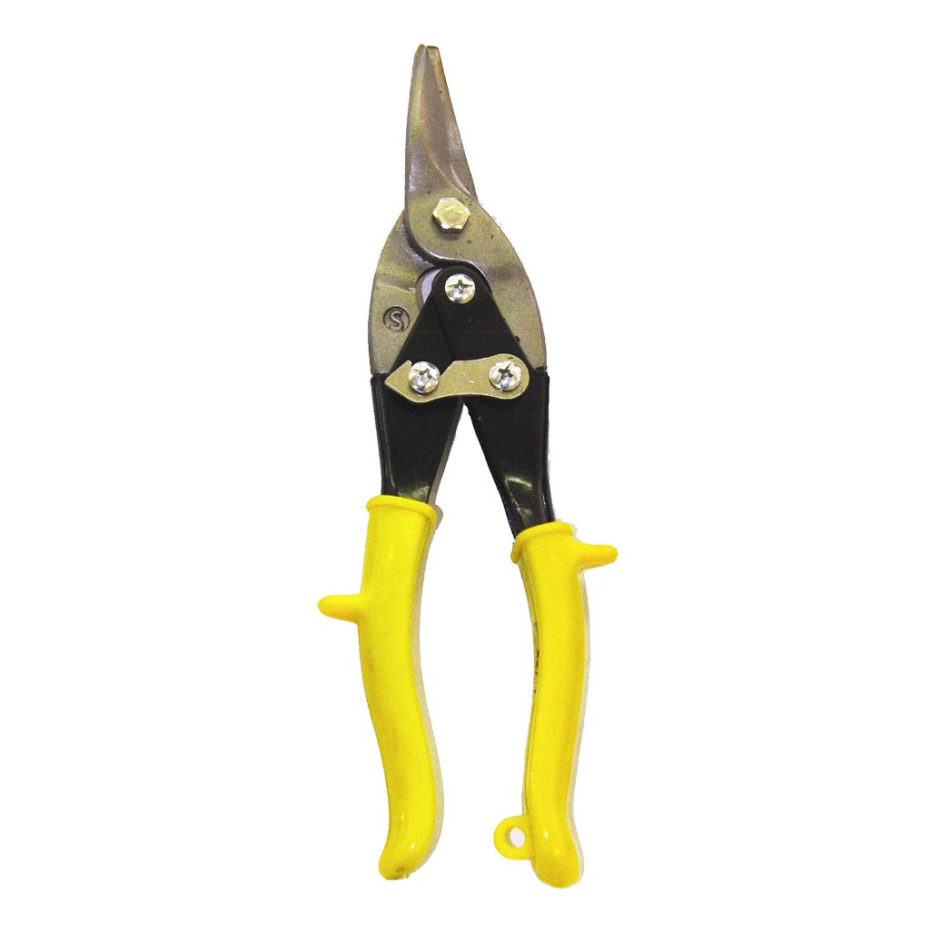 AVIATION TIN SNIP, 10", STRAIGHT, YELLOW