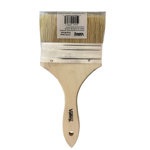 4" CHIP BRUSH, NATURAL BRISTLE, WOOD HANDLE