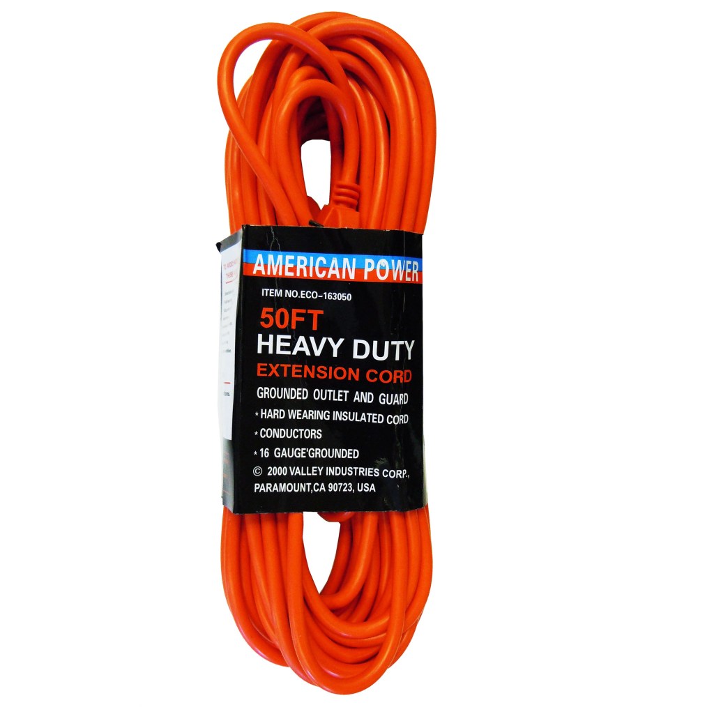 50 FT. 16/3 OUTDOOR EXTENSION CORD, ORANGE (EXPORT)