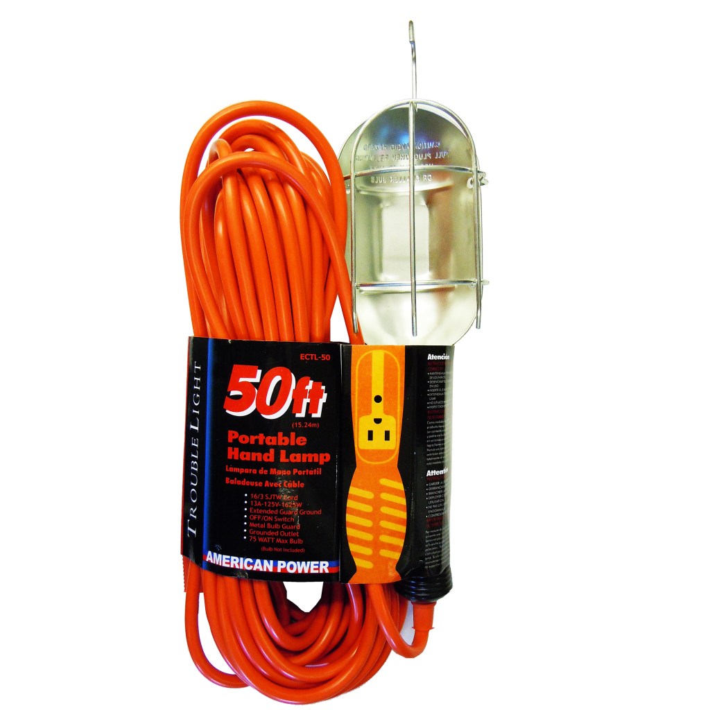 50 FT. 16/3 TROUBLE LIGHT W/METAL CAGE (EXPORT)
