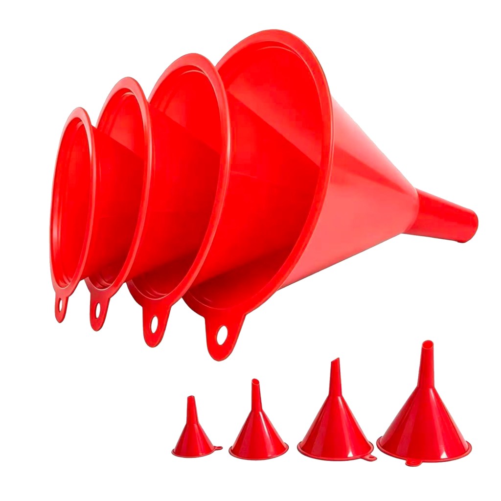 4 PC. PVC FUNNEL SET, SAFETY ORANGE
