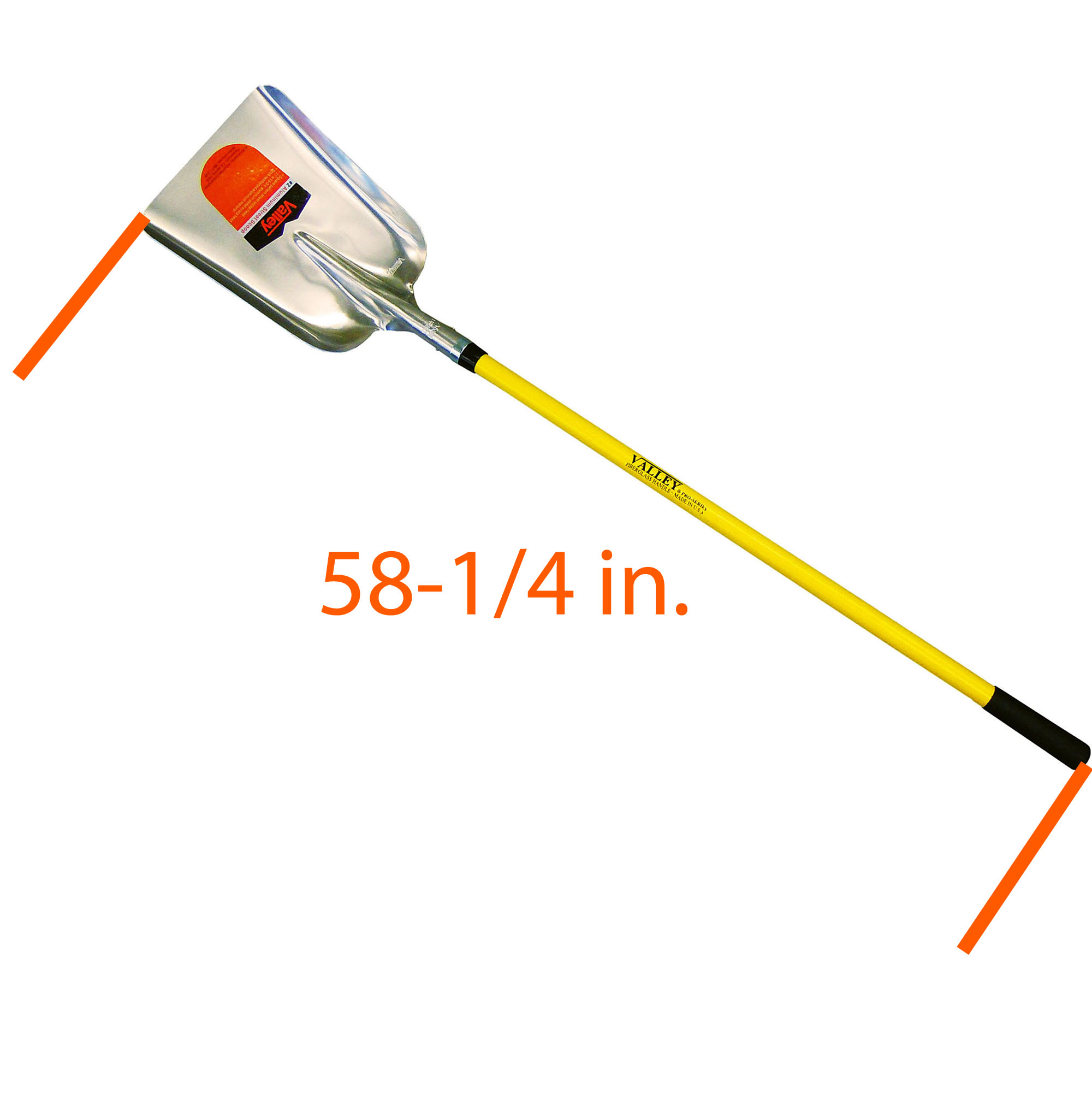 #2 ALUMINUM SCOOP, 48" FIBERGLASS HANDLE (USA) - Image 3