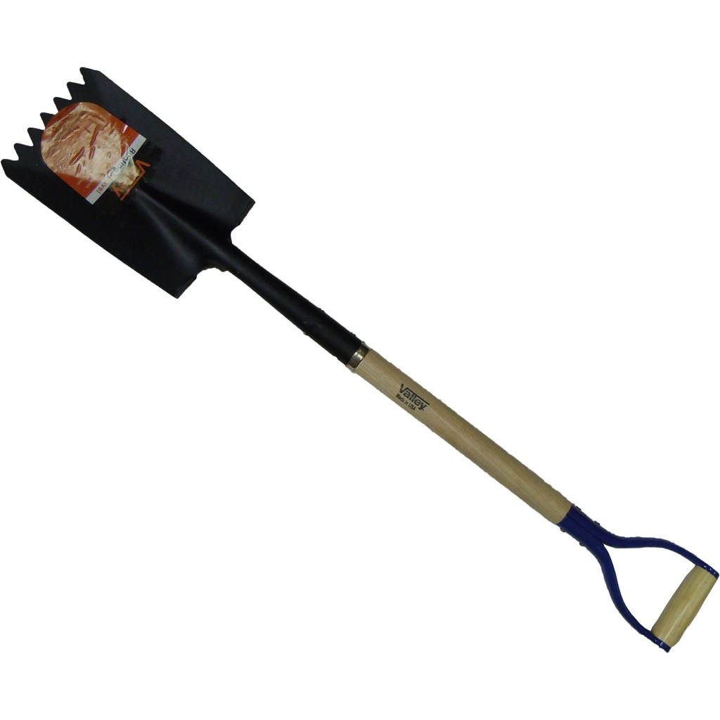 V TOOTH ROOFING SHOVEL, 30" STEEL D-GRIP ASH HANDLE (USA)