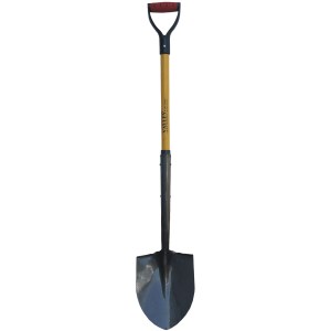 #2 ROUND SHOVEL, 15" XL SOCKET, 30" D-GRIP FIBERGLASS HANDLE (USA)