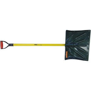 18" X 13.75" SNOW SHOVEL, 52" FIBERGLASS HANDLE