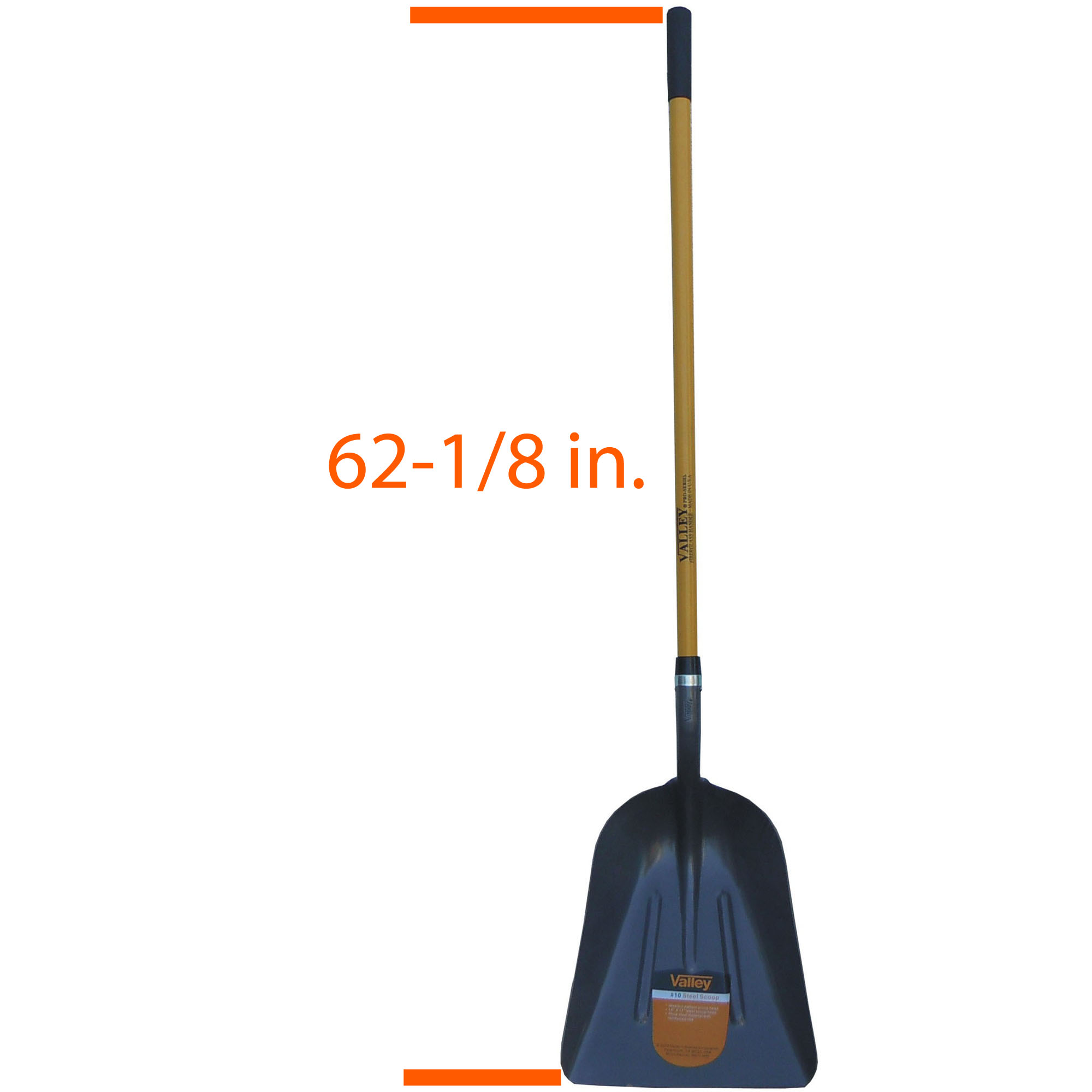 #10 STEEL SCOOP SHOVEL, 48" FIBERGLASS HANDLE (USA) - Image 3