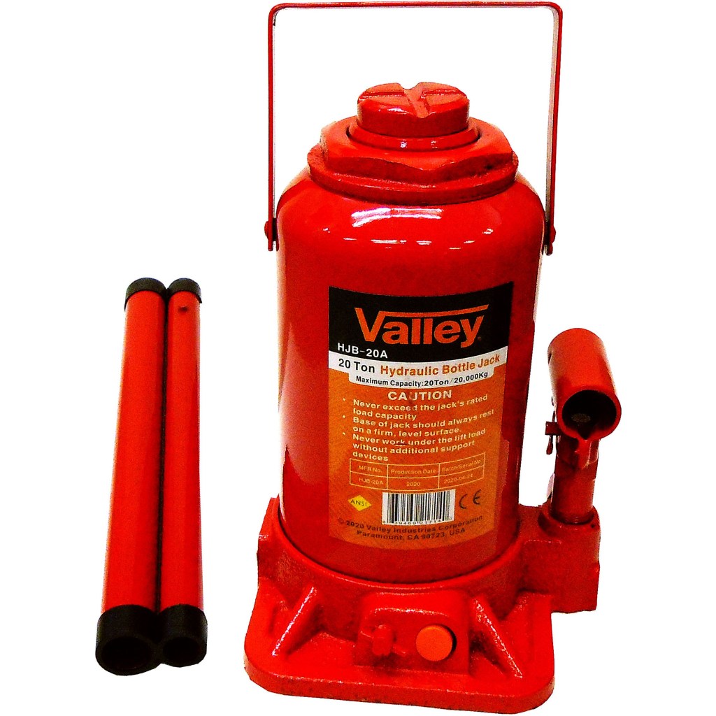 20 TON HYDRAULIC BOTTLE JACK, INDUSTRIAL MODEL