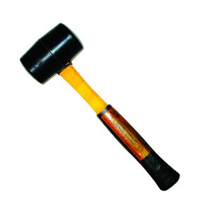 12 OZ. RUBBER MALLET, FIBERGLASS HANDLE