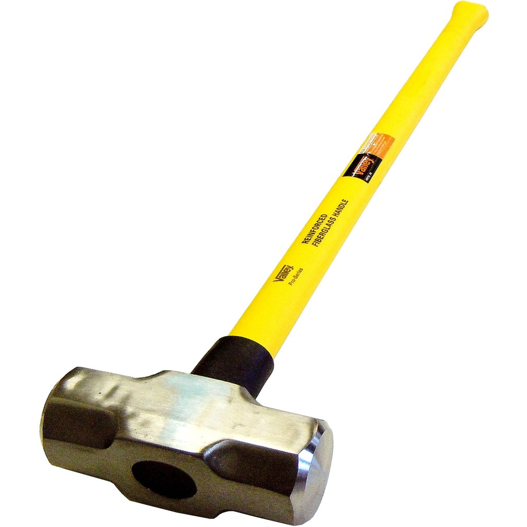 12 LB. SLEDGE HAMMER, 36" FIBERGLASS HANDLE