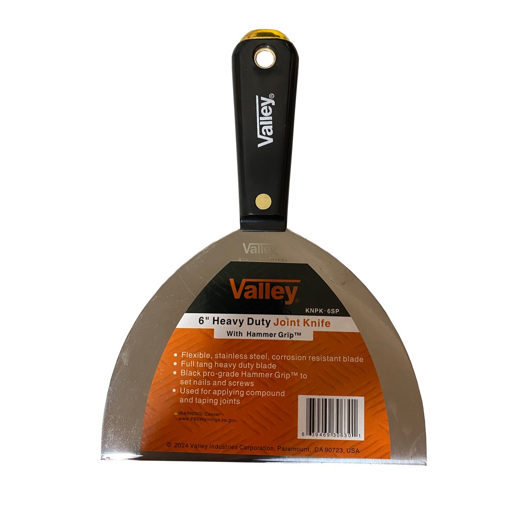 6" PUTTY KNIFE, STAINLESS BLADE, YELLOW/BLACK SOFT-TOUCH™ HANDLE