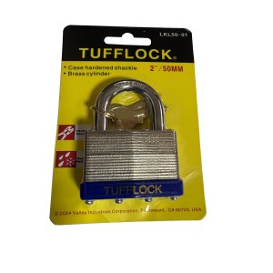 1 PC. 50 MM. LAMINATED LOCK, CARDED