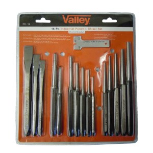 16 PC. PUNCH & CHISEL SET, CR-V STEEL