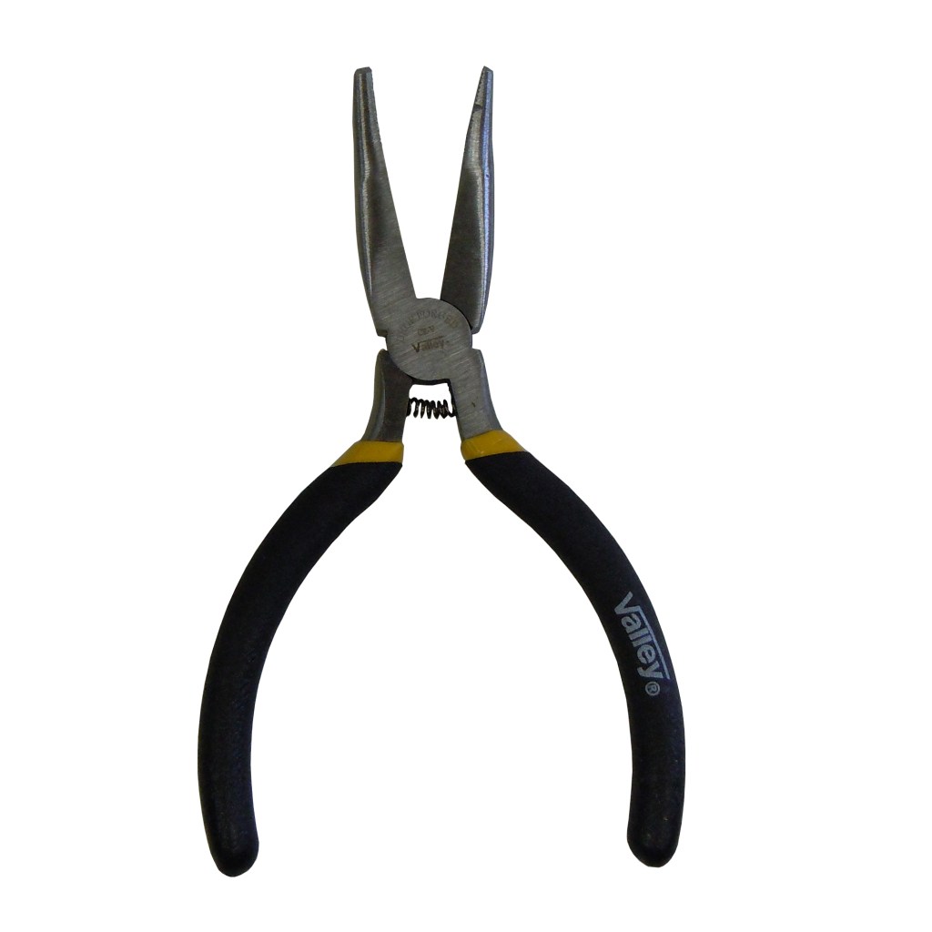 4.5" PRECISION BENT NOSE PLIERS, CR-V, FOAM GRIPS