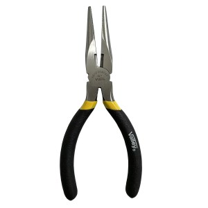 6" LONG NOSE PLIER, CR-V, FOAM GRIPS