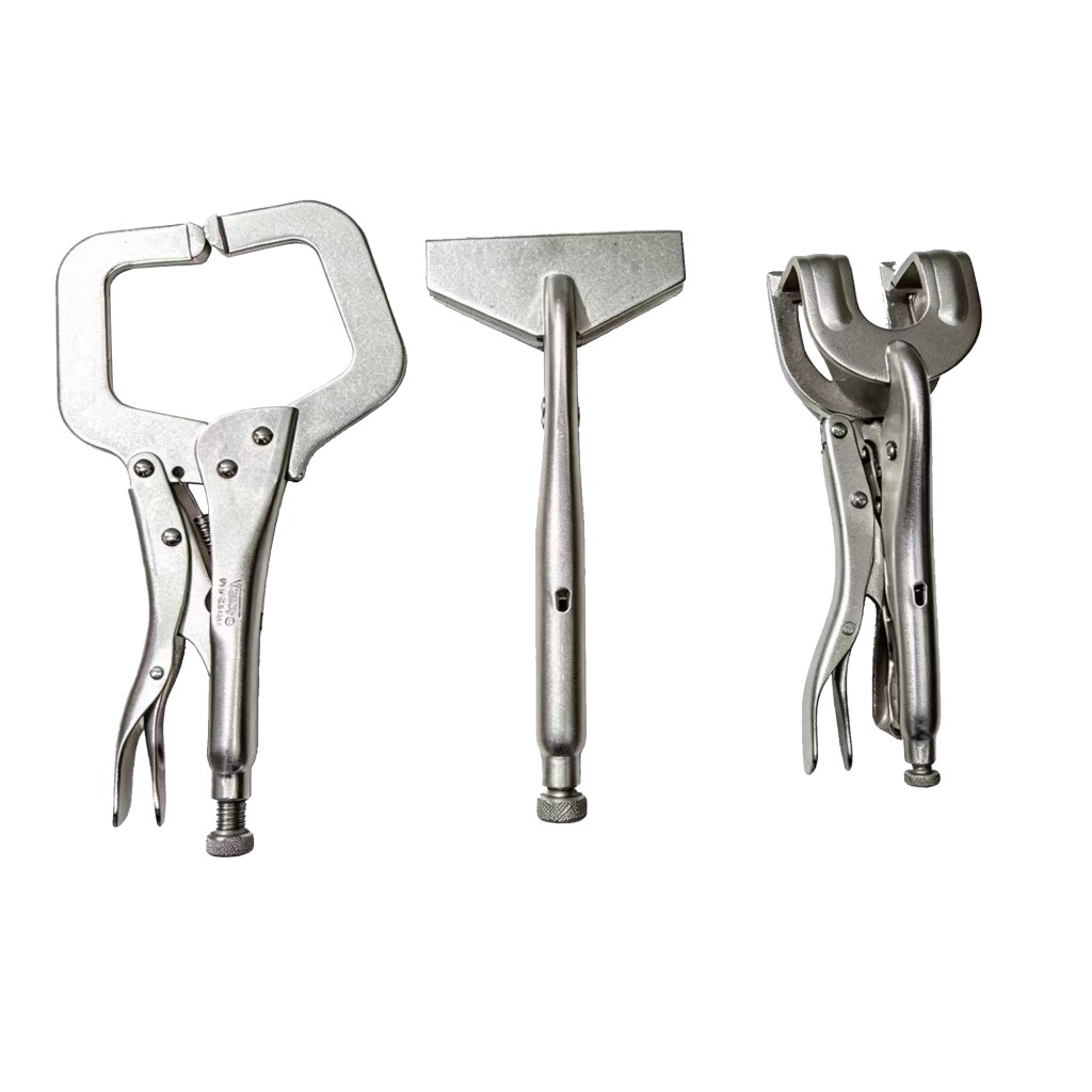 3 PC. LOCKING WELDING CLAMP, CR-V, C-CLAMP/FLAT/2PRONG