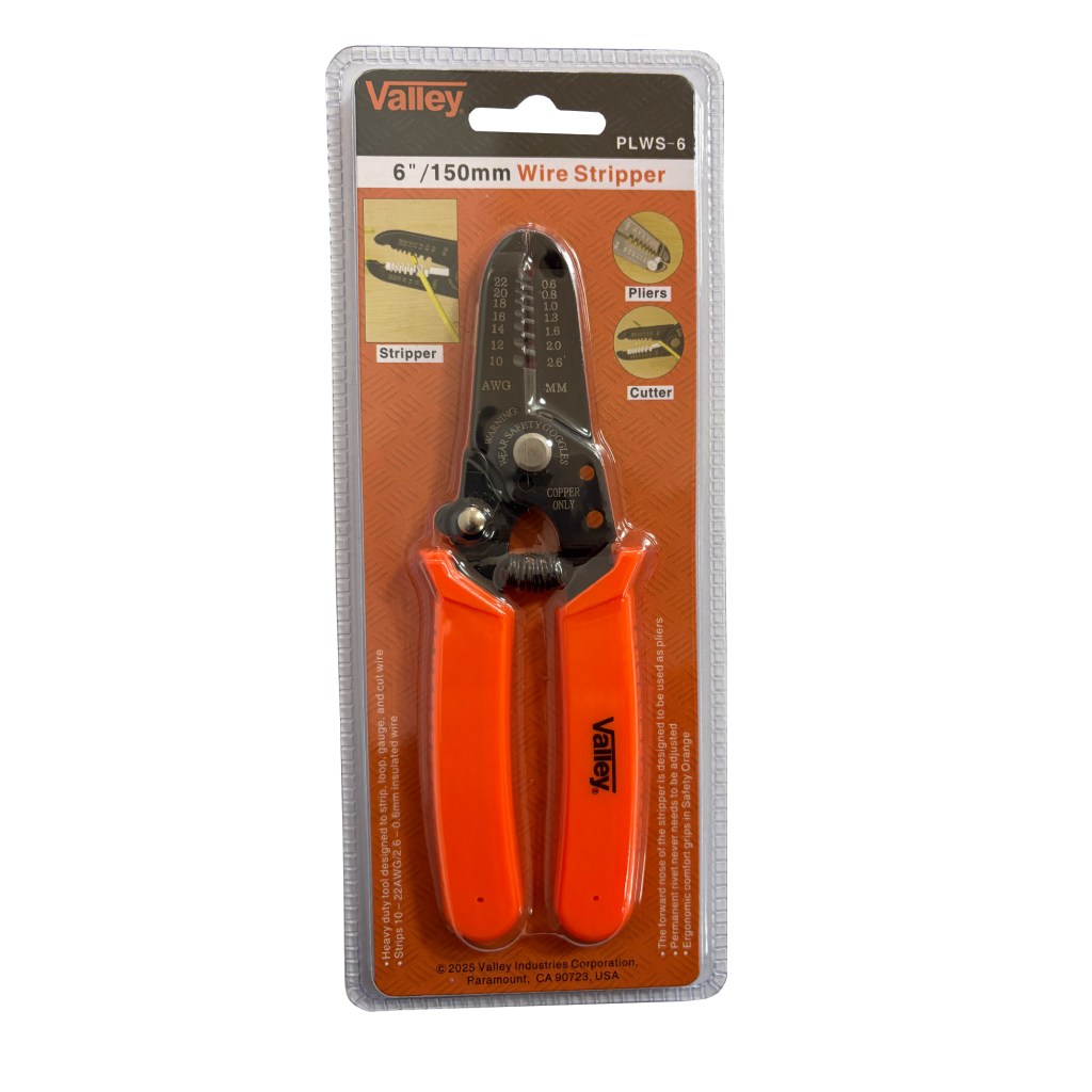 6" HEAVY DUTY WIRE STRIPPER, PRO-SERIES™, ORANGE GRIP