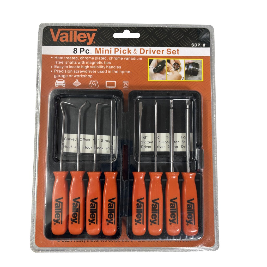 8 PC. MINI PICK AND DRIVER SET