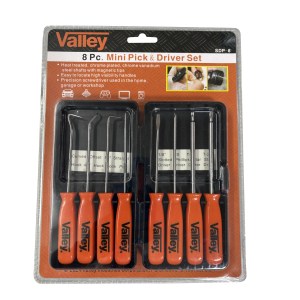 8 PC. MINI PICK AND DRIVER SET