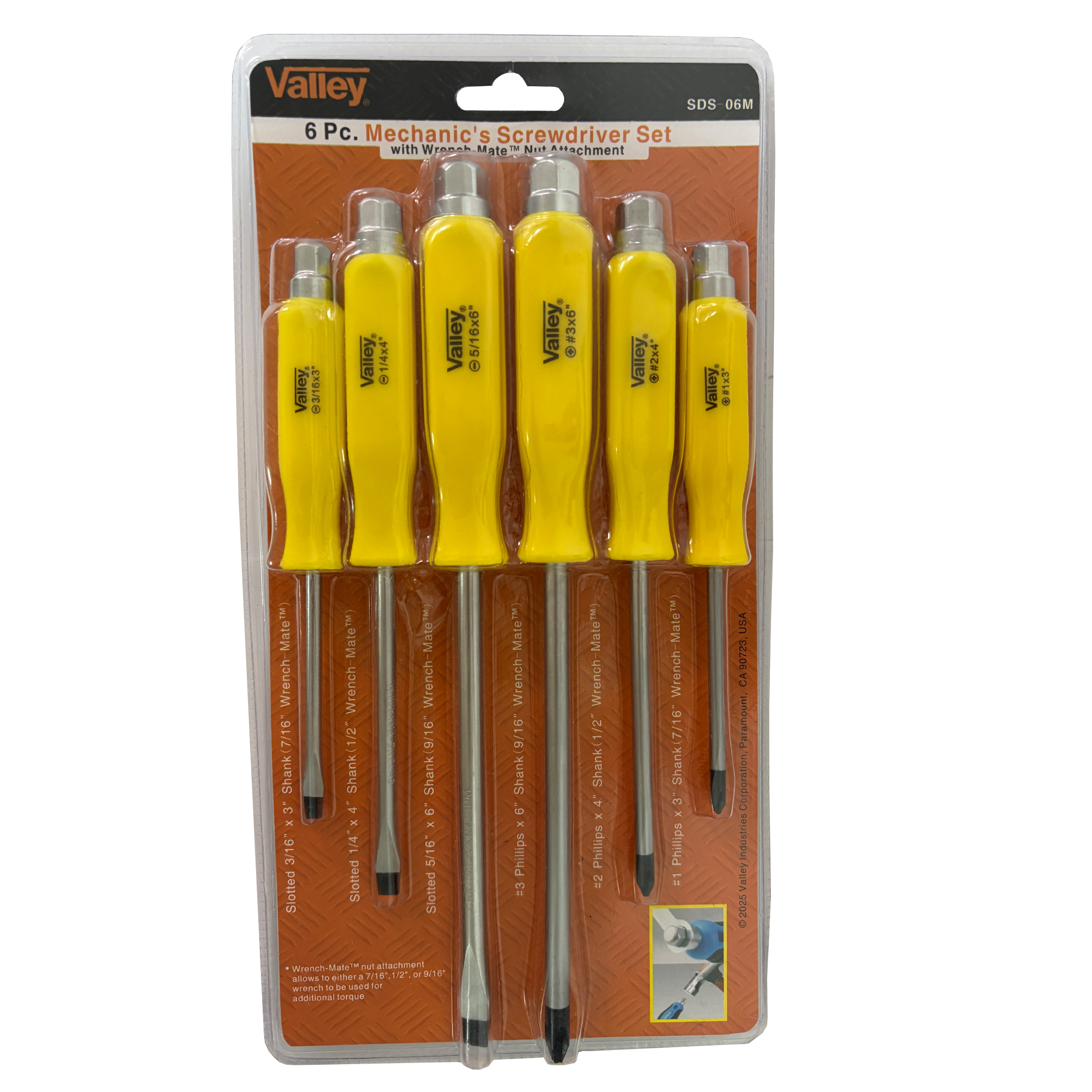 6 PC. WRENCH MATE™ SCREWDRIVER SET, GO-THRU CR-V SHAFT - Image 2