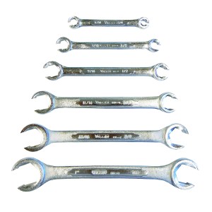 6 PC. FLARE NUT WRENCH SET, 1/4" - 1", BLACK POUCH