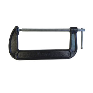 10" HEAVY DUTY C-CLAMP, CHROME SCREW, GREY BODY