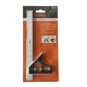 12" COMBINATION SQUARE, CAST ZINC HEAD