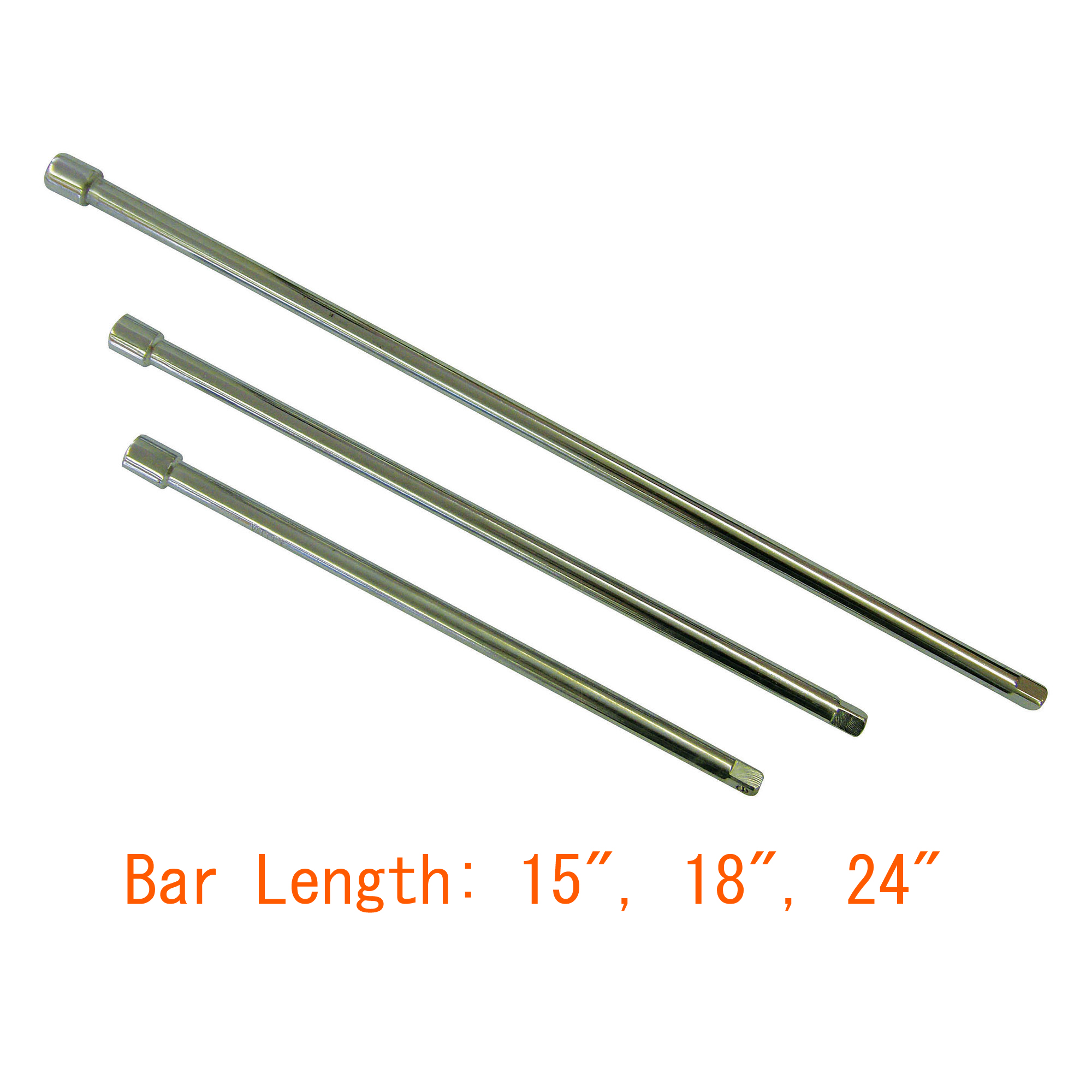 3 PC. 1/2" DR. EXTENSION BAR SET (15",18",24") - Image 2
