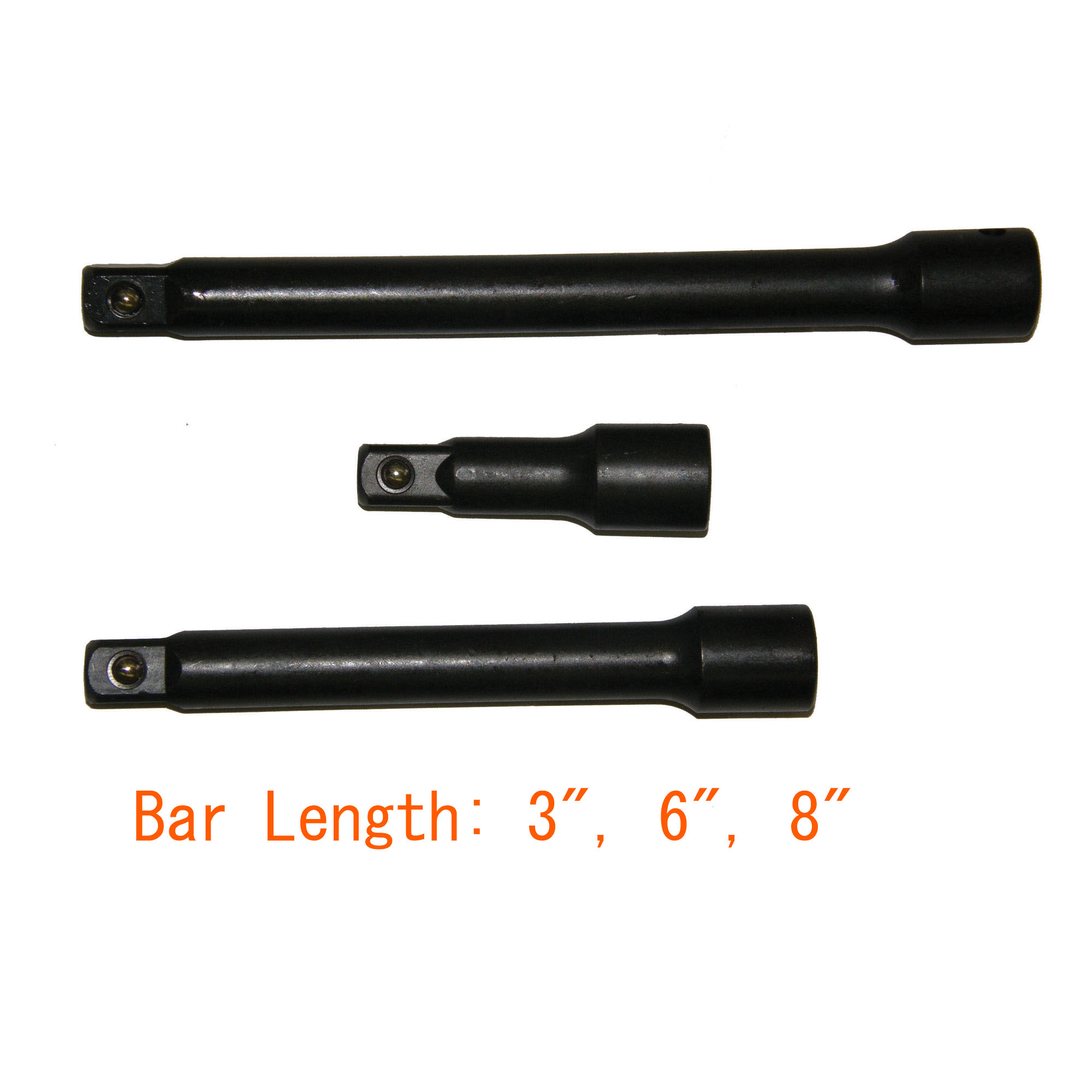 3 PC. 1/2" DR. IMPACT EXTENSION BAR SET (3",6",8") - Image 3
