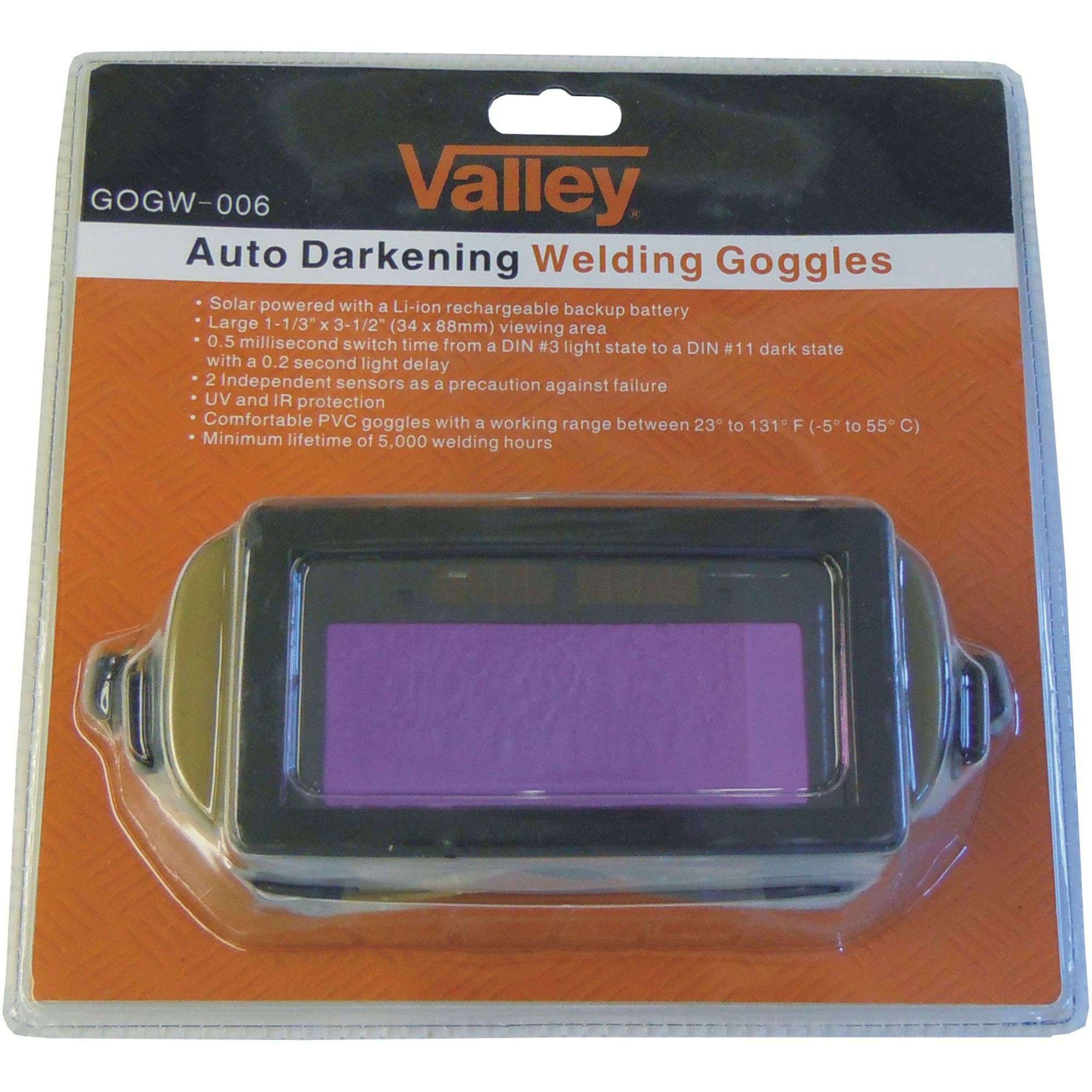 AUTO DARKENING WELDING GOOGLE, LI-ION BATTERY, SOLAR BACKUP - Image 2