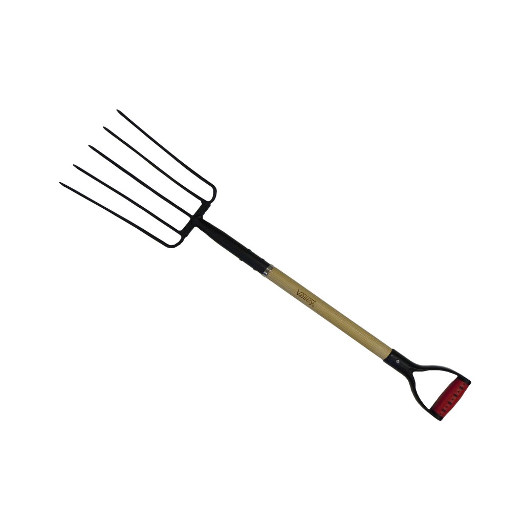 5 TINE PITCH FORK, 30" D-GRIP WOOD HANDLE