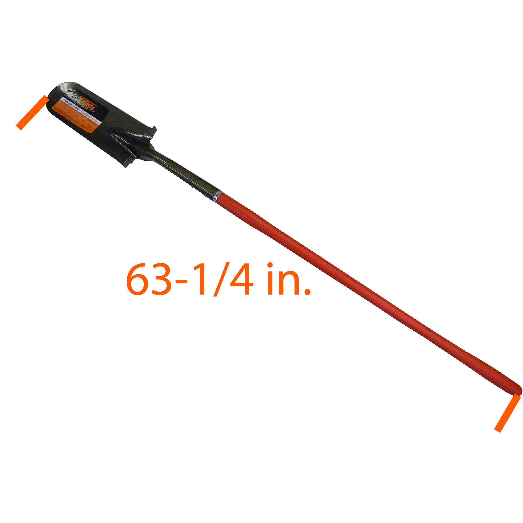 14" DRAIN SHOVEL-CLOSED BACK, 48" SOLID FIBERCORE™ HANDLE - RED - Image 5
