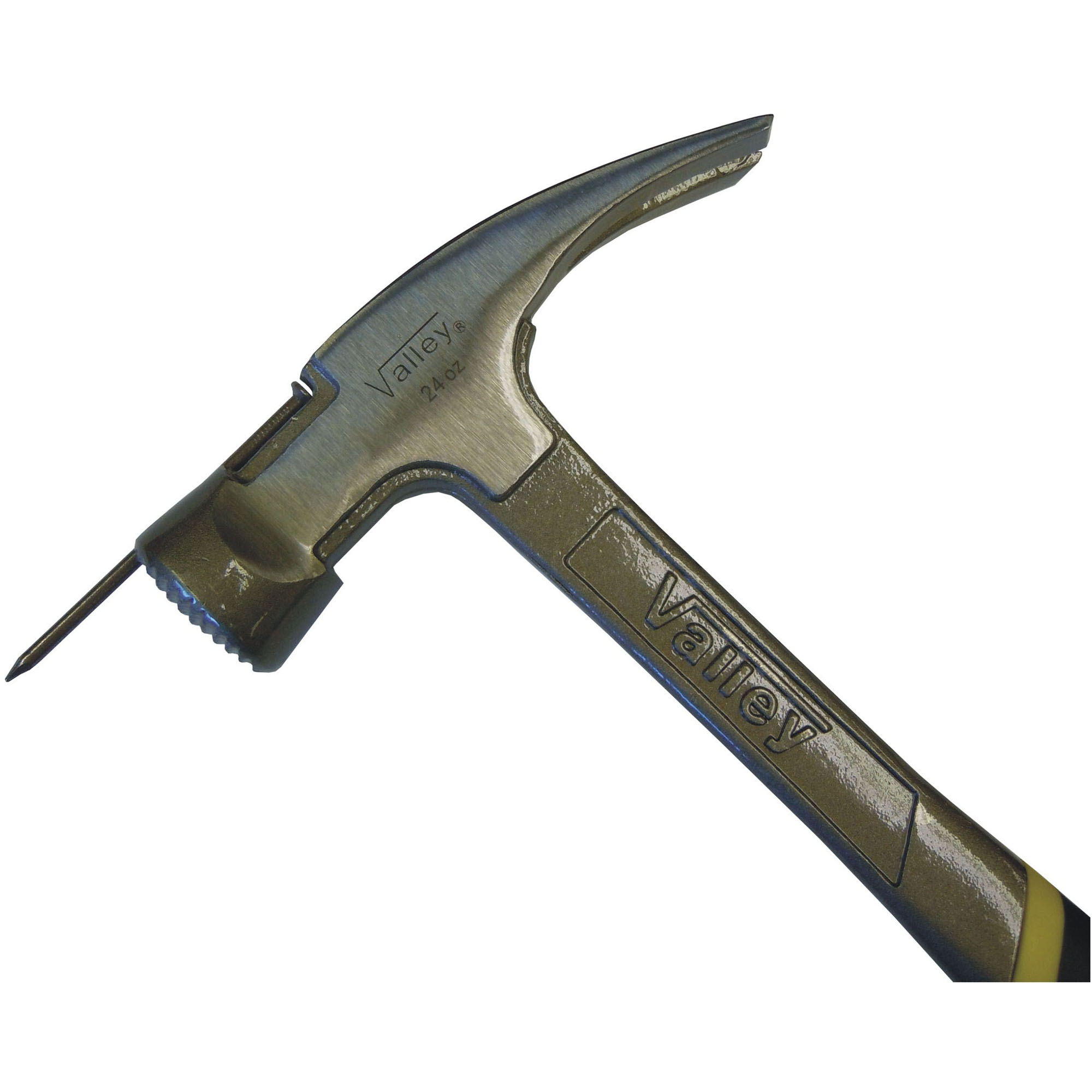 24 OZ. PROFESSIONAL MAGNETIC FRAMING HAMMER, UNI-FORGED™ STEEL HANDLE - SILVER/YELLOW - Image 4