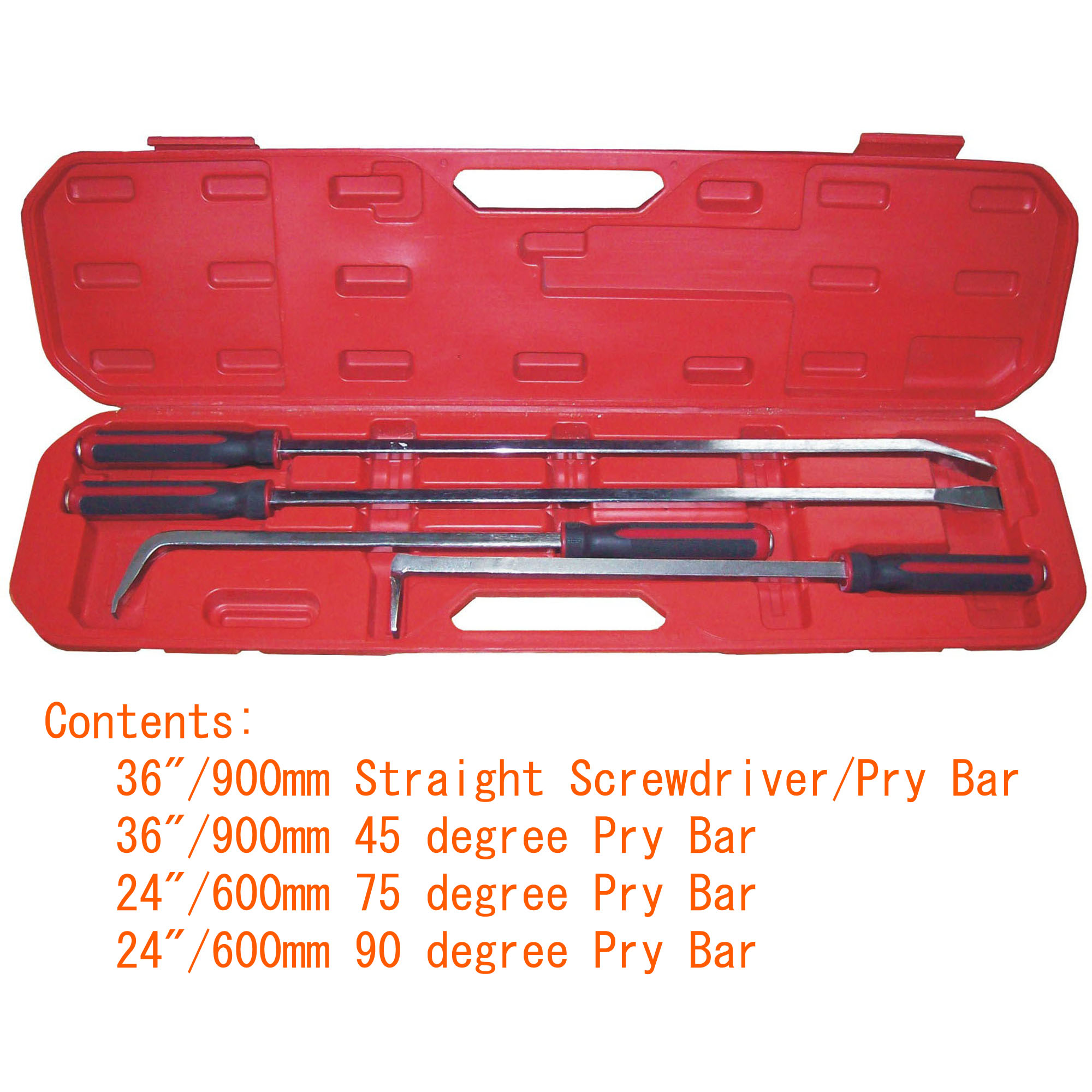 4 PC. MECHANIC'S PRY BAR SET W/CASE (CR-MO), PRO-SERIES™ - Image 2