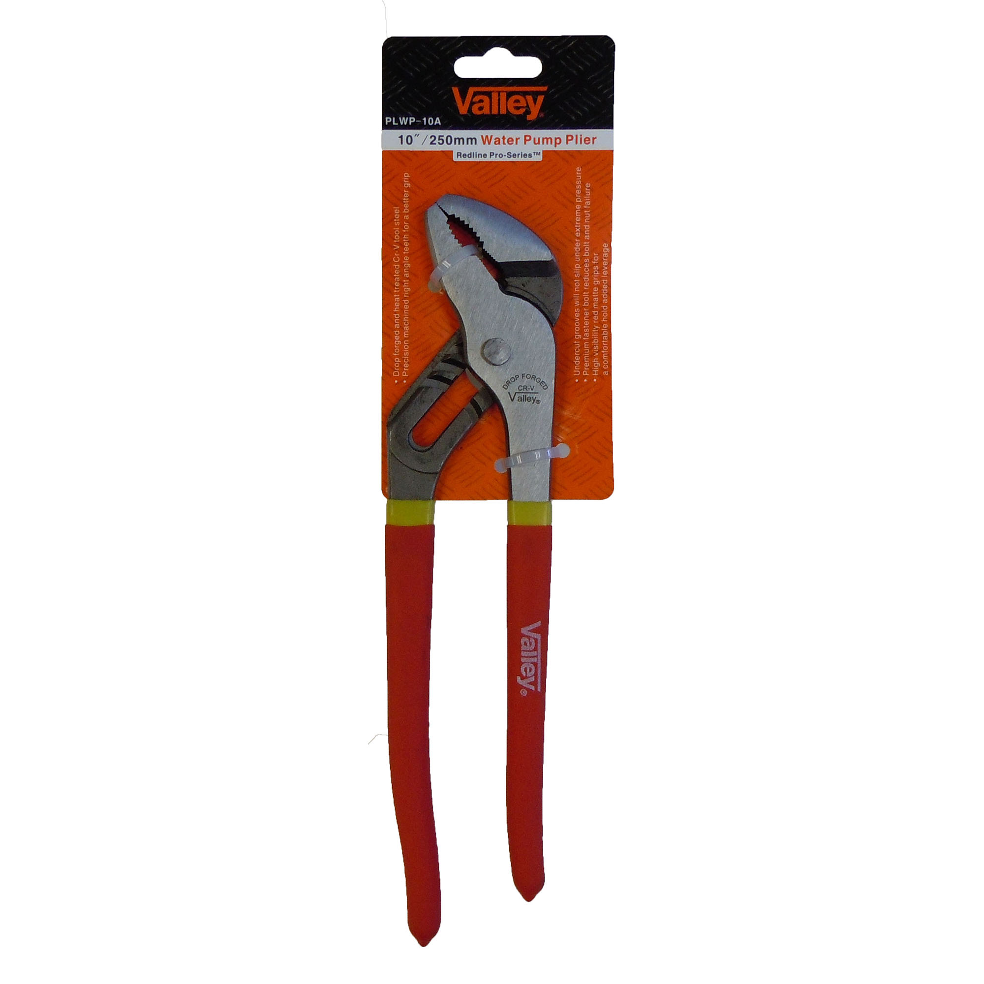 10" WATER PUMP PLIER, CR-V, FOAM GRIPS, RED LINE SERIES - Image 2