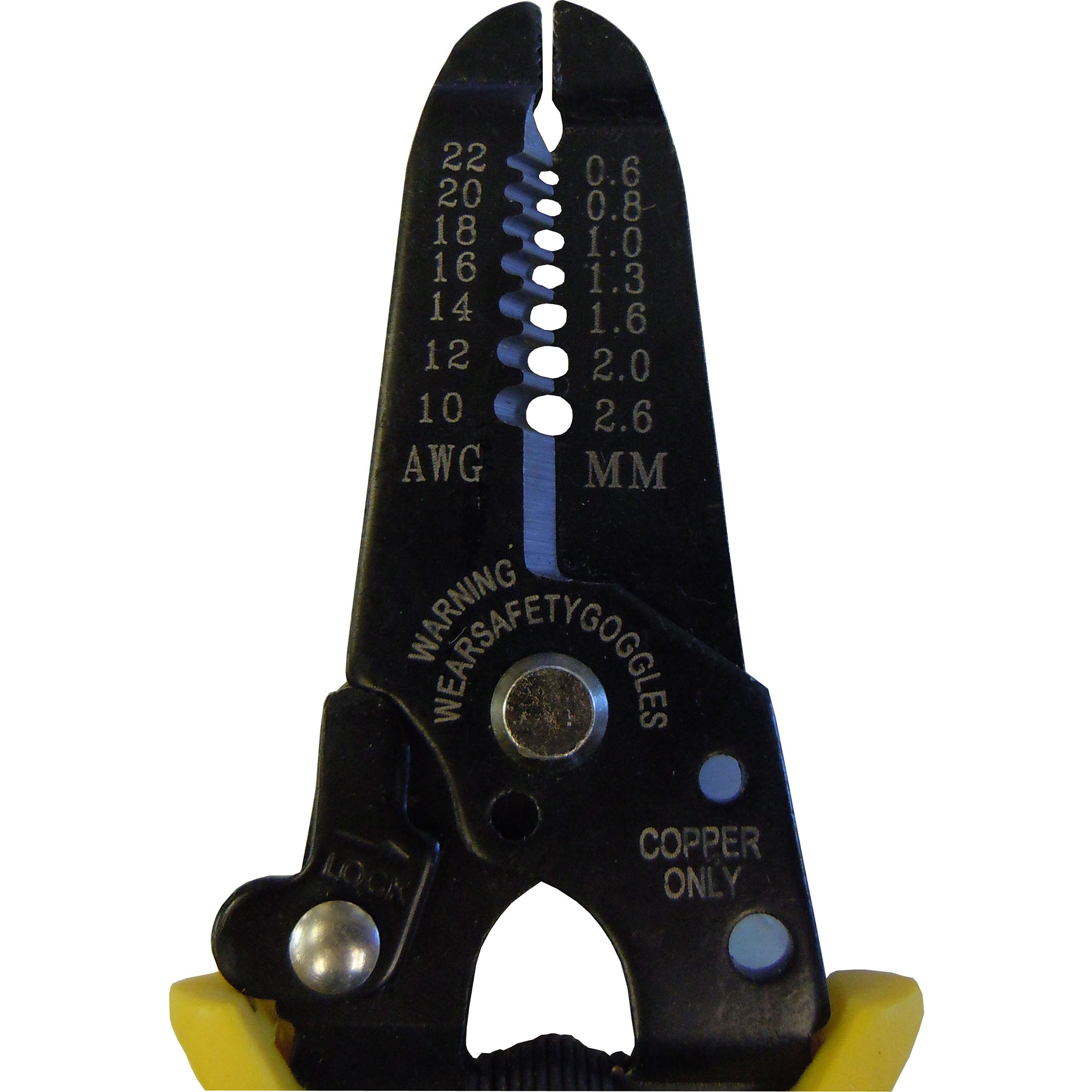 6.5" HEAVY DUTY WIRE STRIPPER, YELLOW GRIP - Image 2