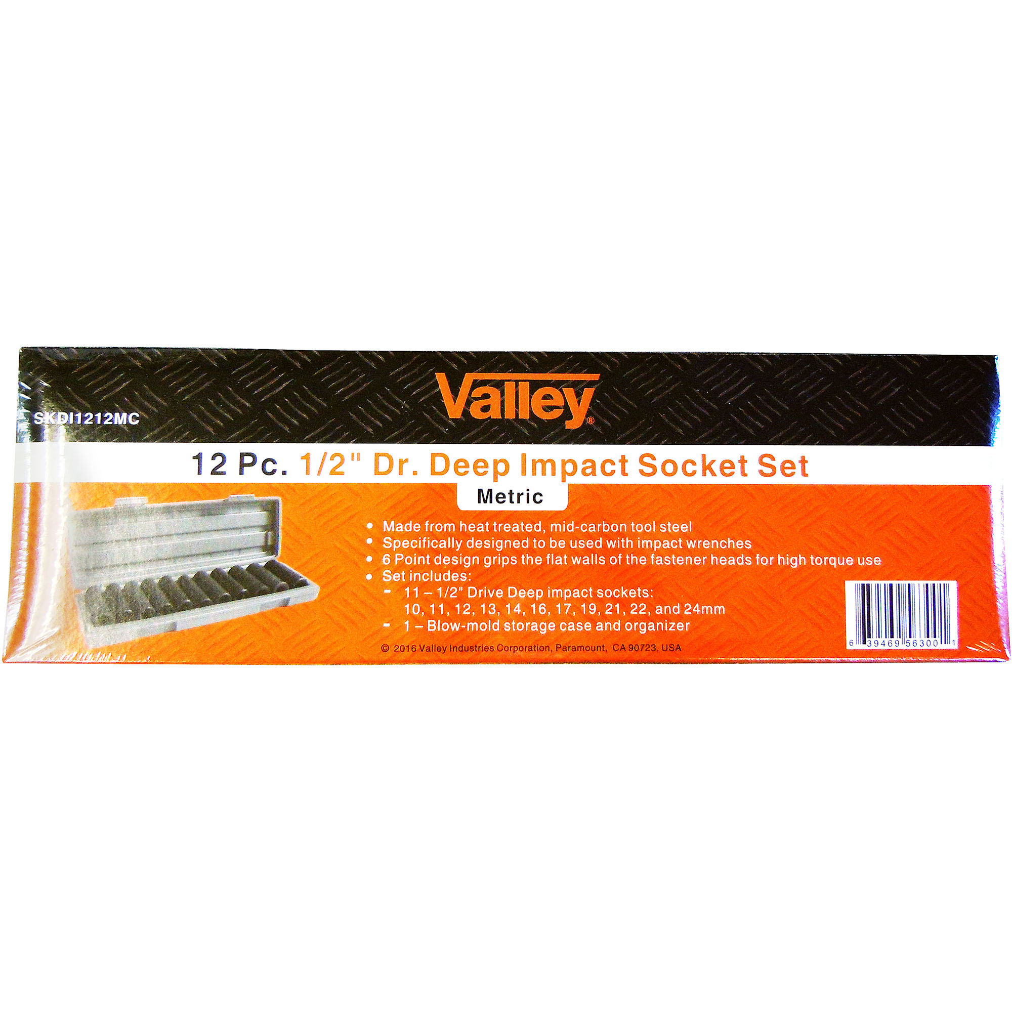 12 PC. 1/2" DR. DEEP IMPACT SOCKET (MM) - Image 2