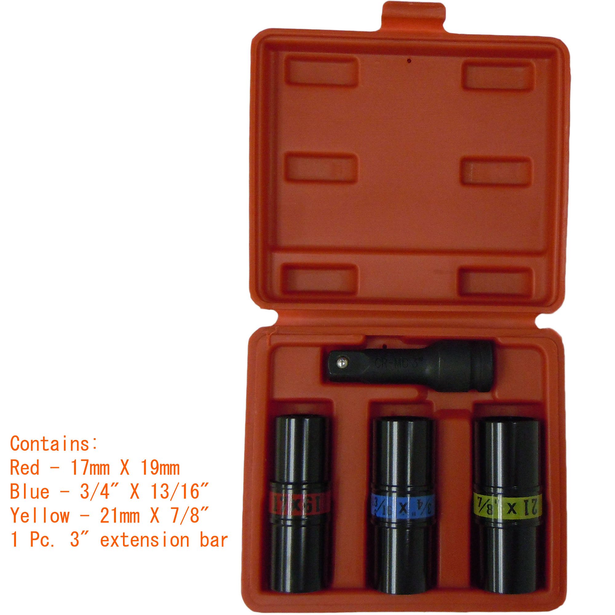 4 PC. 1/2" DR. FLIP IMPACT SOCKET SET WITH PVC BOX - Image 4