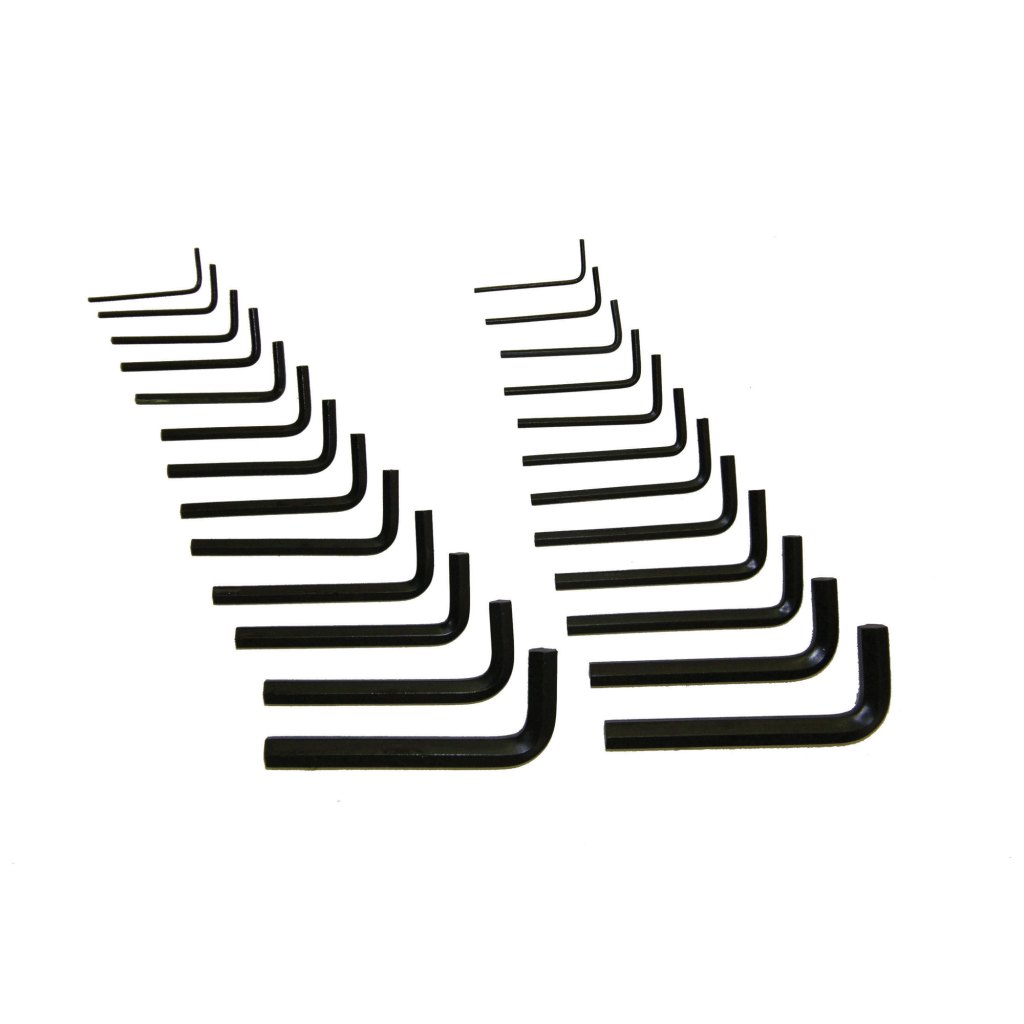 25 PC. HEX KEY WRENCH SET, 1.5-10 MM/ 1/16" - 3/8"