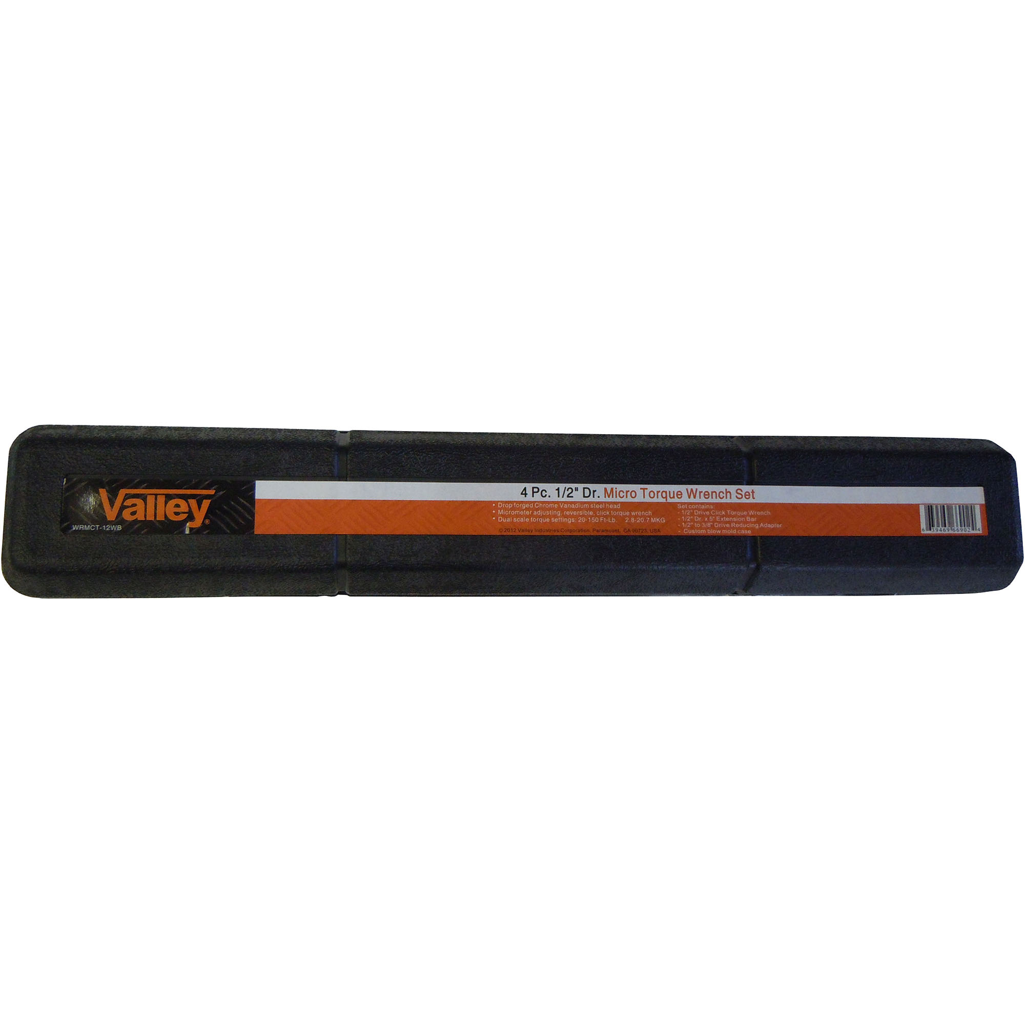 4 PC. 1/2" DR. TORQUE WRENCH, PVC BOX (10-150 FT/LB) - Image 2