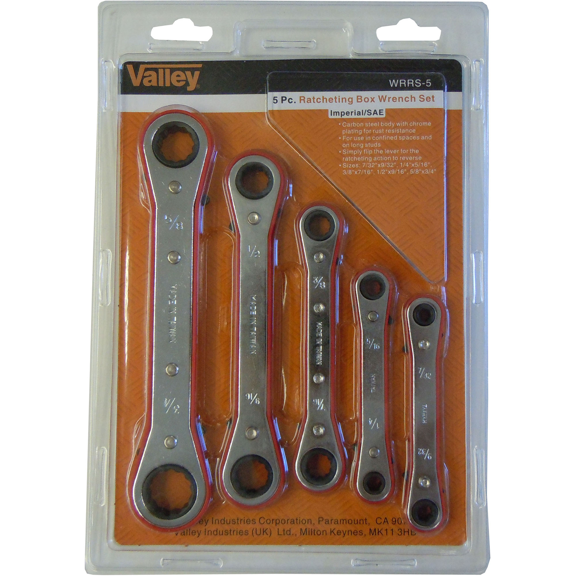 5 PC. RATCHETING BOX WRENCH, PVC BODY, 7/32" - 11/16" - Image 2