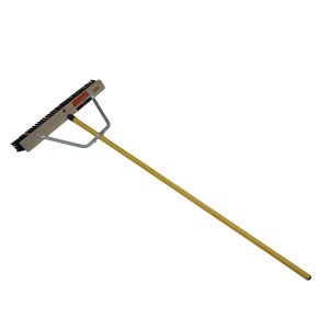 24" PUSH BROOM, PP BRISTLES, 60" METAL HANDLE, WITH BRACE