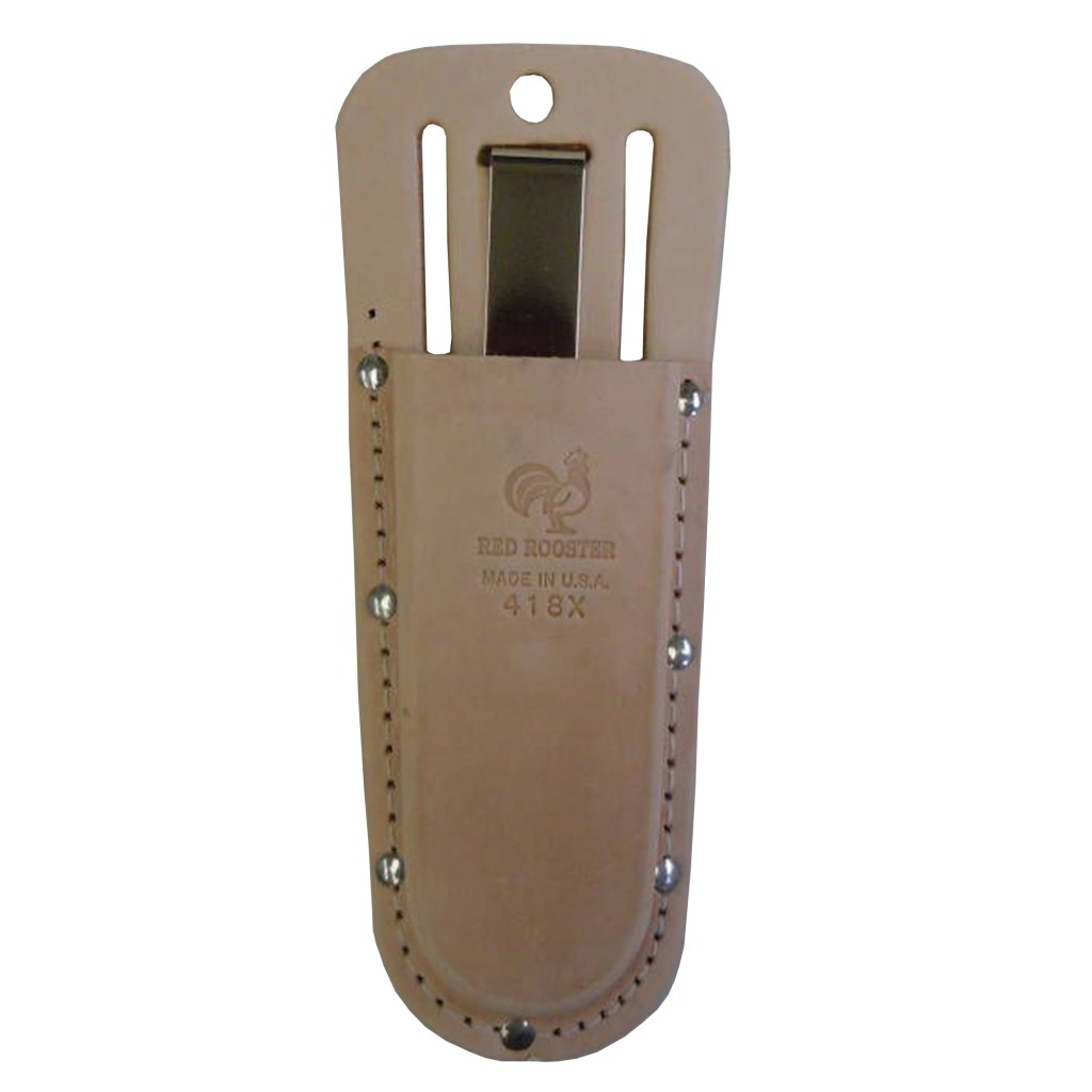 LEATHER HAND SHEAR POUCH WITH CLIP