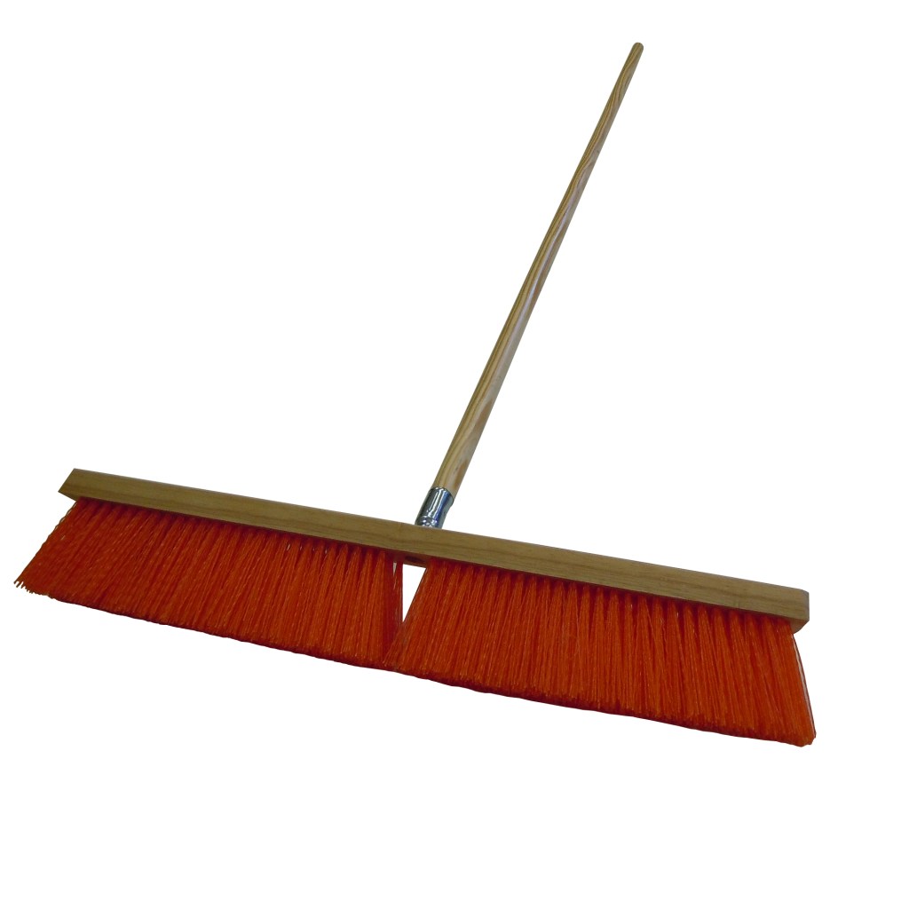 24” INDUSTRIAL STREET BROOM, 60" USA WOOD HANDLE