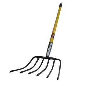 6 TINE FORGED PITCH FORK, 48" FIBERGLASS HANDLE - PRO SERIES™