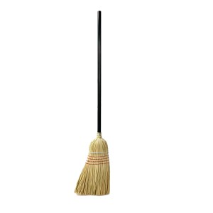 15" JANITOR BROOM 42" WOOD HANDLE, CORN